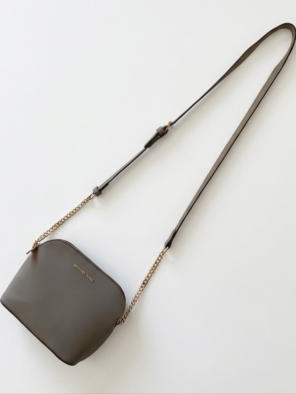 Michael Kors Grey Saffiano Leather Crossbody Bag